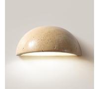 Lámpara de Pared Minimalista Moderna, Aplique de Media Luna de Piedra Natural para Dormitorio, Sala de Estar, Comedor, balcón (Color Piedra)
