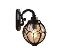 Lámpara de Pared Moderna, Aplique de Pared para Exteriores, Farol E27 de Aluminio y Vidrio, Resistente al Agua, lámpara de Pared Creativa con Forma de Globo, para Patio, jardín, Villa, Porche, lu