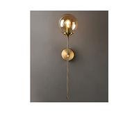 Lámpara de Pared Moderna con Bola de Cristal LED, Accesorio para Estudio, mesita de Noche, Sala de Estar, Pasillo, decoración del hogar, Aplique de iluminación, Luces de Metal, lámpara de Pared m