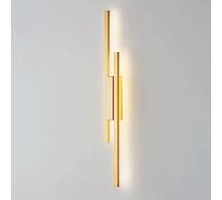 Lámpara de Pared Moderna de Tira de Metal de 36 W para Interiores, Dormitorio, Pasillo, Aplique de Pared Largo de 360° con iluminación de 3 Modos de Color, Ideal para Salas de Estar Sencillas, Fondo,