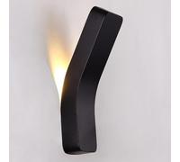 Lámpara de Pared Moderna Negra/Hierro Forjado Aplique LED para Interiores Ideal para Porche Pasillo Sala de Estar O Dormitorio
