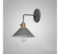 Lámpara de pared moderna nórdica colgante con cable, aplique de pared con cuerpo de metal pintado mate, lámpara de lectura de mesita de noche, lámpara de pared industrial con latón para tocador de ba