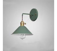 Lámpara de pared moderna nórdica colgante con cable, aplique de pared con cuerpo de metal pintado mate, lámpara de lectura de mesita de noche, lámpara de pared industrial con latón para tocador de ba
