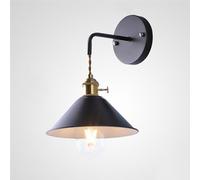 Lámpara de pared moderna nórdica colgante con cable, aplique de pared con cuerpo de metal pintado mate, lámpara de lectura de mesita de noche, lámpara de pared industrial con latón para tocador de ba