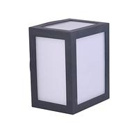Lámpara de Pared Moderna para Exteriores V-TAC, Impermeabilidad IP65 Marco Gris Lámpara de Pared para Jardín Garaje Pasillos Puerta, 12W 4000K Luz Suave Blanco Día