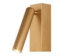 Lámpara de pared moderna y sencilla, LED de lectura, 3W, ajuste de 360°, vestidor, dormitorio, pasillo de la sala de estar, terraza de villa, balcón de jardín./Blanco/Luz blanca verdadera (Color: Oro