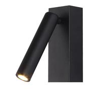 Lámpara de pared moderna y sencilla, LED de lectura, 3W, ajuste de 360°, vestidor, dormitorio, pasillo de la sala de estar, terraza de villa, balcón de jardín./Blanco/Luz blanca verdadera (Color: Neg