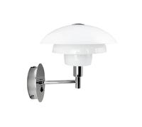 Dyberg Larsen aplique de pared Morph, opal/cromo, anchura 21 cm
