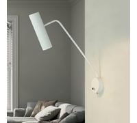 Lámpara de pared de metal blanco salón dormitorio pasillo A: 45 GU10 con interruptor de tracción aplique moderno ajustable interior EYE