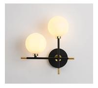 Lámpara de pared negra mate con pantalla de cristal, lámpara de pared de metal industrial, luces de noche de montaje en pared con casquillo G9 para dormitorio, sala de estar, pasillo, bombilla no