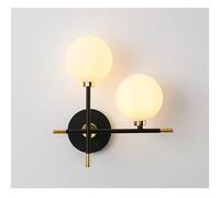 Lámpara de pared negra mate con pantalla de cristal, lámpara de pared de metal industrial, luces de noche de montaje en pared con casquillo G9 para dormitorio, sala de estar, pasillo, bombilla no