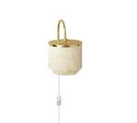 Lámpara de Pared Nórdica con Flecos, Cálida, Blanco Crema
