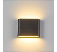 Lámpara de Pared Nueva, Moderna, Impermeable, Led, para Exteriores, de Aluminio, con Luz Hacia Arriba Y Hacia Abajo, Aplique de Jardín O Porche, Decoración de Pared, Apliques de Pared./Negro/Pequeño