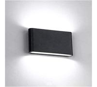 Lámpara de Pared Nueva, Moderna, Impermeable, Led, para Exteriores, de Aluminio, con Luz Hacia Arriba Y Hacia Abajo, Aplique de Jardín O Porche, Decoración de Pared, Apliques de Pared./Negro/Large