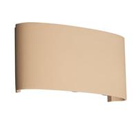Lámpara de pared para exteriores, Berlín, color arena, 17 cm, ancho: 8 cm, proyección: 5 cm, 6 x LED 0,5 W, 3000 K, 420 lm