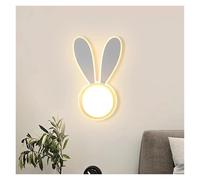 Lámpara de Pared para habitación Infantil, Moderna y Bonita, decoración de Interiores para habitación de niño y niña, luz LED de Pared para mesita de Noche (Blanca)