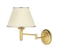 Lámpara De Pared PENELO Ajustable En Latón Blanco Para Cama Pasillo Aplique