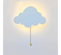 Lámpara de pared portátil a pilas o con alimentación USB, Accesorio de iluminación de pared para dormitorio, Cuarto de niños, salón, pasillo, cocina, vehículo recreativo (Forma de Nube)