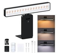 Lámpara de Pared Recargables de 3000mAh, 5 Niveles Aplique de Pared Dormitorio Regulable, Lamparas de P ared Interior Sin Cable, Iluminación para Cuadros, Luces de P ared de Arte Inalámbrico (3 CW)