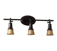 Lámpara de Pared Retro de Hierro Forjado - Foco LED Ganeep con diseño Giratorio y Pantalla de Cristal Antiguo, Ideal para Sala de Estar, Pasillo o Aplique - Foco empotrable de Cobre de un so