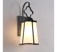 Lámpara de Pared Retro Impermeable para Exteriores, de Metal Forjado, Diseño de Cuerpo de Hierro, E27, para Uso Industrial, Almacén, Balcón, Patio, Puerta, Aplique de Pared, Farol, Luminaria Exterior.