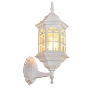 Lámpara de Pared Retro Impermeable para jardín, balcón, Sala de Estar, Dormitorio, lámpara de Noche, Pasillo, Luces de jardín, Escalera, lámpara LED Americana, luz de Pared Blanca