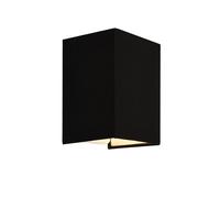 Lámpara de pared schwerin- 20 x 16 x 13 cm - diseño moderno - tela - negro [lux.pro]