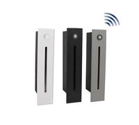 Lámpara de Pared Simple Moderna, lámpara de Pared empotrada, LED, 3 W, inducción del Cuerpo Humano, vestidor, Dormitorio, Pasillo de Sala de Estar, terraza de Villa, balcón de jardín./Negro/Blanco