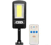 Lámpara de pared solar del sensor de movimiento con la iluminación remota y COB LED, IP65 resistente a la intemperie lámpara de calle para la seguridad al aire libre y la iluminación del jardín(2100)