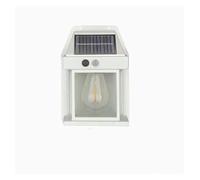 Lámpara de pared solar for exteriores, lámpara con sensor cuerpo humano, tungsteno, decorativa for patio villa, iluminación, luz nocturna a prueba lluvia(Sensing White)