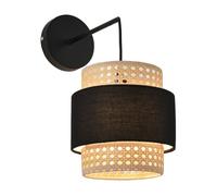 Lámpara de pared southampton moderna 1x e14 40 w metal-plástico 36 x 30 x 18 cm - negro y beige [lux.pro]