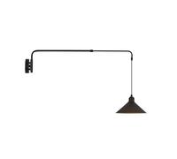 Lámpara De Pared Telescópica Giratoria Industrial Mi, Brazo Oscilante Largo, Led, Negra, Apliques De Pared para Interiores, Estudio, Mesita De Noche, Restaurante, GrandeA Large