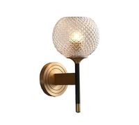Lámpara de Pared Vidrio Cobre Lámpara de Pared Dormitorio Mesita de Noche Lámparas de Pared Sala de Estar Fondo Lámpara de Pared Comedor Lámparas de Pared