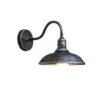Lámpara de Pared Vintage de Cuello de Cisne, lámpara Industrial de Granero para Exteriores, Aplique de Exterior, Bronce frotado con Aceite, 26 cm de Alto.
