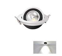 Lámpara de Pared y Techo, Panel LED Plano Empotrado Giratorio de 3 W, lámpara Moderna y Sencilla antivaho para baño, Foco Empotrado para Pasillo, Sala de Estar, decoración, luz descendente para tiend