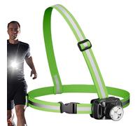 Lámpara de pecho genérica en ejecución - Lámpara LED de 2,76 pulgadas | Haz ajustable de 1000, recargable por USB, correa de ángulo de 90 grados, portátil para correr por la noche, el Rando