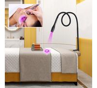 LáMpara De PestañAs Uv De 5 W + Parche En El Ojo + Gafas + Interruptor De Pie, Cuello De Cisne Flexible, 395-400 Nm, Perfecto Para ExtensióN De PestañAs Y Curado De Pegamento Led,Black