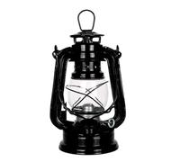 Lámpara de petróleo, lámpara de aceite, 19 cm con mecha de aceite, vintage, portátil, negro, estañado, hierro, lámpara de aceite, decoración del hogar, iluminación interior y exterior
