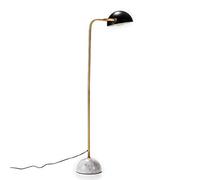LAMPARA DE PIE 32X38X145 MARMOL BLANCO/METAL DORADO/NEGRO SIN BOMBILLA