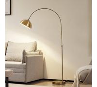 Lámpara de pie arqueada de Lindby, latón antiguo, metal, 183 cm