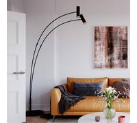 Lámpara de pie By Rydéns Puls Bogen 2 luces negro mate