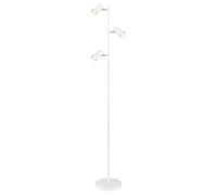Lámpara de pie con 3 luces, color blanco, orientable, lámpara de pie para salón, moderna, 3 focos, metal, 3 x GU10, 25 x 23 x 154 cm