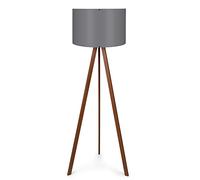 Lámpara de pie con 70% MDF / 30% PVC FABRIC color Marrón Gris