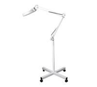 Lámpara de pie con Aumento, luz LED, diseño Plegable y Ruedas para Trabajos Profesionales de Belleza y Detalle.