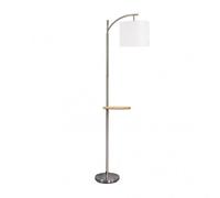 Lampara de pie metal color niquel serie seda 27cm