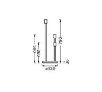 Lámpara de pie DECOR STICK de OSRAM, beige, altura 78 cm, 3 luces