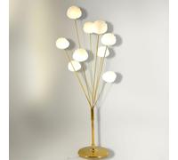 Lámpara de pie dorada de varios cabezales, diseño moderno de mediados de siglo para sala de estar, dormitorio, oficina, accesorios de fotografía, escaparate, 11 cabezales, 1,5 m