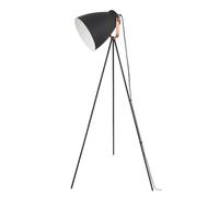Lámpara de pie E27 en negro con detalles en cobre, perfecta para aportar elegancia y modernidad a tu hogar. Su diseño versátil se adapta a cualquier ambiente, ofreciendo calidez y estilo.