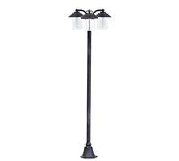 Lámpara de pie Eco-Light 32642AF4 BR Lutec Cate Kandelaber Lámpara de pie para jardín, iluminación de camino, aluminio, color negro, 3 bombillas E27 IP44