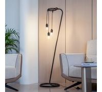 Lámpara de pie Elira de Lindby, negra, metal, 150 cm de altura, E27